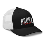 BRONX FINESSE BLACK AND WHITE RETRO TRUCKER HAT