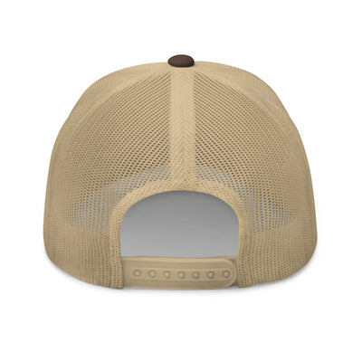 STATEN ISLAND LIFESTYLE BROWN AND KHAKI RETRO TRUCKER HAT