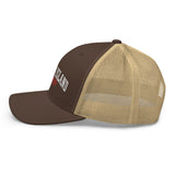 STATEN ISLAND LIFESTYLE BROWN AND KHAKI RETRO TRUCKER HAT