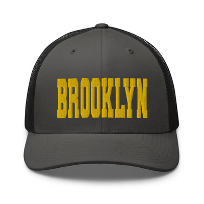 BROOKLYN CHARCOAL AND BLACK RETRO TRUCKER HAT