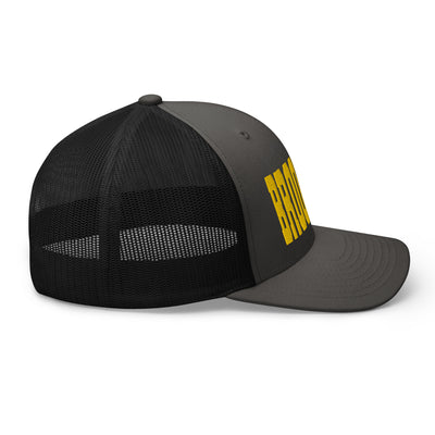 BROOKLYN CHARCOAL AND BLACK RETRO TRUCKER HAT