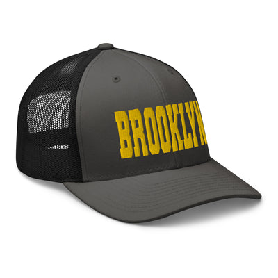 BROOKLYN CHARCOAL AND BLACK RETRO TRUCKER HAT