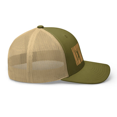 NEW YORK MOSS AND KHAKI RETRO TRUCKER HAT