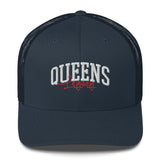 QUEENS LEGACY NAVY RETRO TRUCKER HAT