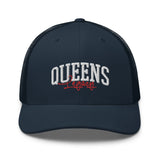 QUEENS LEGACY NAVY RETRO TRUCKER HAT