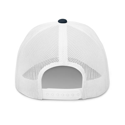 BRONX NAVY AND WHITE RETRO TRUCKER HAT