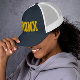 BRONX NAVY AND WHITE RETRO TRUCKER HAT