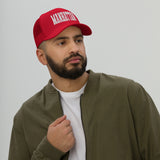 MANHATTAN RED RETRO TRUCKER HAT