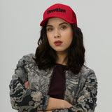 BROOKLYN OLD ENGLISH RED RETRO TRUCKER HAT