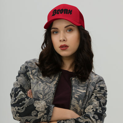 BRONX OLD ENGLISH RED RETRO TRUCKER HAT