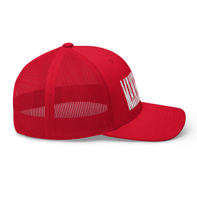 MANHATTAN RED RETRO TRUCKER HAT